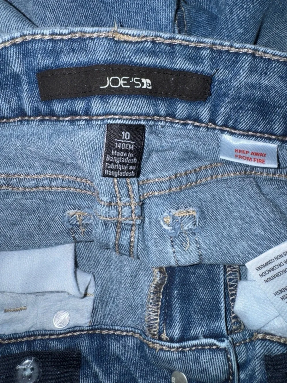Joe’s Jeans Girls Distressed Straight Leg Jeans Size 10